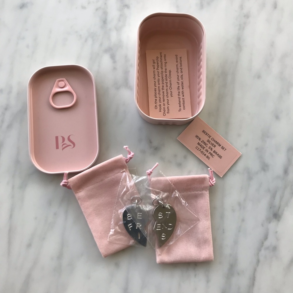 Pop & Suki best friend charms in pink sardine can